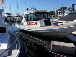 Fremantle Sea rescue with twin outboatds on a Universal JetDock