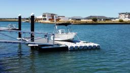 5m Quintrex runabout on a 6m ACR Dock