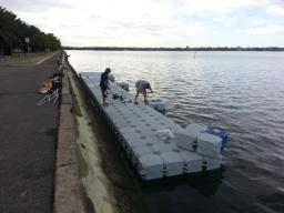 Dock assembly in Swan River Perth