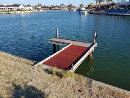 New timber jetty access 